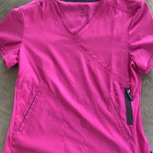 Women’s pink scrub top
